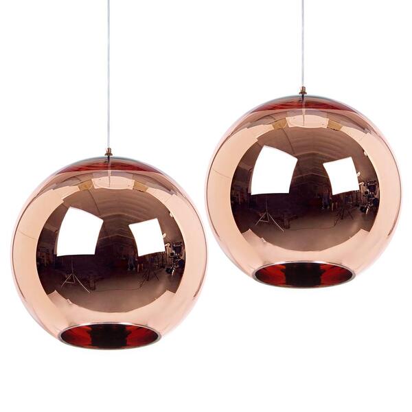 Kit - 2 X Luminárias Pendente Tom Dixon Copper Shade - 35 Cm