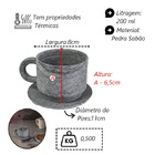 Kit 2 Xícaras De Chá Com Pires Pedra Sabão Servir Decorar