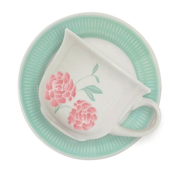 Kit 2 Xícaras Donna Bloom Oxford Cerâmica 180 Ml