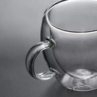 Kit 2 Xícaras Vidro Borossilicato Parede Dupla Coração 80ml