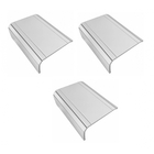 Kit 2un Esteiras Bandeja Reta Flexível Para Braço Sofá Branco