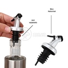 Kit 2x Galheteiro De Vidro E Aço Inoxidável 200ml Porta Azeit