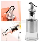 Kit 2x Galheteiro De Vidro E Aço Inoxidável 200ml Porta Azeit