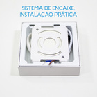 kit 2x Painel Plafon Led 8w Luminária Sobrepor 9x9cm Branco Q