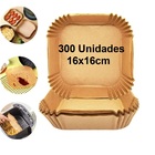 Kit 300 Formas Papel P/ Airfryer Forro Antiaderente Quadrada