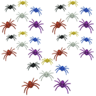 Kit 30 Aranhas De Halloween Decorativas Glitter