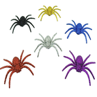 Kit 30 Aranhas De Halloween Decorativas Glitter