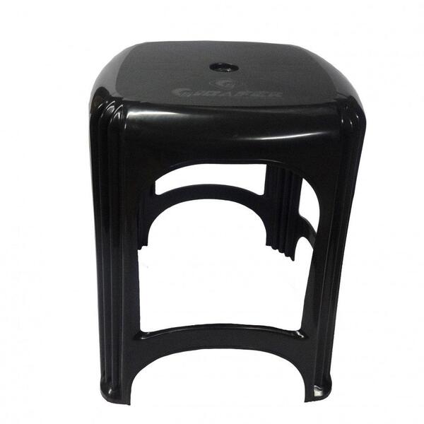 Kit 30 Banqueta Plástica Reforçada Capacidade 120 Kg Preta