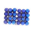 Kit 30 Bolas Natal Mista Glitter, Fosca E Brilho Azul Royal 3