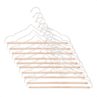 Kit 30 Cabide Ferreiro Com Barra Em Madeira Para Organização