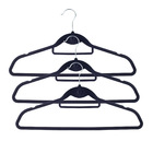 Kit 30 Cabides De Veludo Preto Com Gancho Unica U