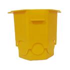 Kit 30 Caixa Luz Plást Sextavada Dupla Fundo Fixo Amarela 3"