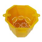 Kit 30 Caixa Luz Plást Sextavada Dupla Fundo Fixo Amarela 3"