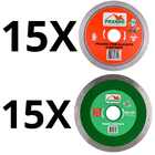 Kit 30 Discos Diamantado Continuo E Porcelanato