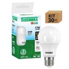 Kit 30 Lâmpadas Bulbo Led Taschibra Tkl Bivolt E27 17w 6500k