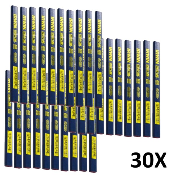 Kit 30 Lápis Carpinteiro E Marceneiro P/ Marcações Irwin