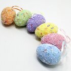 Kit 30 Ovos Pendentes De Páscoa Coloridos Enfeite Decorativo