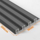 Kit 30 Painel Ripado Prime Madeira Pvc Cinza Fosco 2,9mx16cm