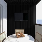 Kit 30 Painel Ripado Prime Madeira Pvc Preto Fosco 2,8mx16cm