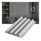 Kit 30 Painel Ripado Pvc Madeira Travertino Cinza 2,9m X 16cm