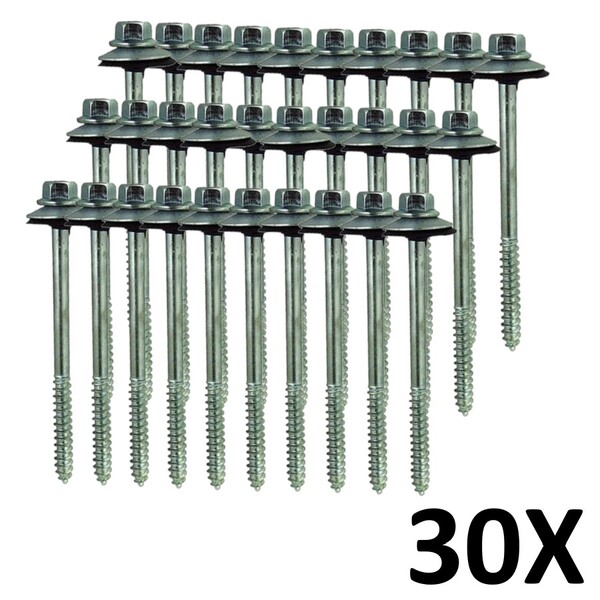 Kit 30 Parafuso Para Telha Com Arruelas 5/16''x180 Mm