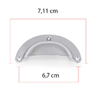 Kit 30 Puxadores Concha Colonial - Cromado