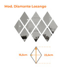 Kit 30 Un. Espelho Flexível Decorativo 15,5x23,5cm Diamante L