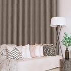 Kit 30 Unidades De Painel Ripado Para Decoração De Madeira Pv