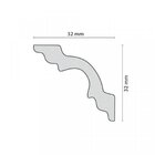 Kit 30m Linear Roda Teto Perfil De Poliestireno K35   Branco