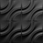 Kit 32 Placas 3d Pvc Preto Decoração Revestimento Premium De