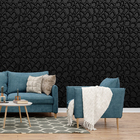 Kit 32 Placas 3d Pvc Preto Decoração Revestimento Premium De