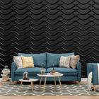 Kit 32 Placas 3d Pvc Preto Decoração Revestimento Premium De