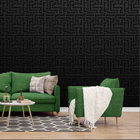 Kit 32 Placas 3d Pvc Preto Decoração Revestimento Premium De