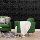 Kit 32 Placas 3d Pvc Preto Decoração Revestimento Premium De