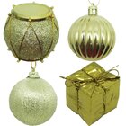 Kit 33 Pçs Tubo Natalino Enfeite Árvore De Natal Dourado 5cm