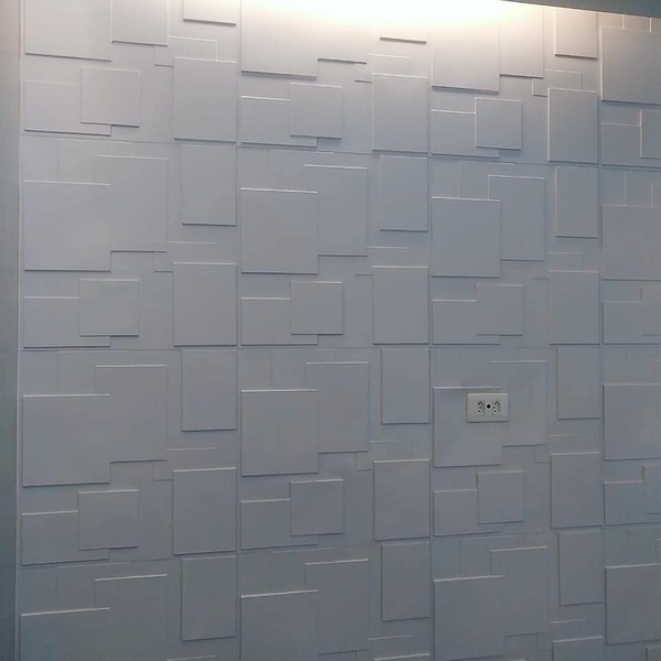 Kit 34 Placas Pvc 3d Modelo Cadre Revestimento De Parede