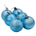 Kit 36 Bolas Enfeite Natalino Árvore Natal 70mm Azul
