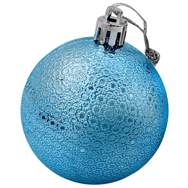 Kit 36 Bolas Enfeite Natalino Árvore Natal 70mm Azul