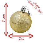 Kit 36 Bolas Enfeite Natalino Árvore Natal 70mm Dourado