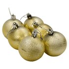 Kit 36 Bolas Enfeite Natalino Árvore Natal 70mm Dourado