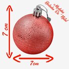 Kit 36 Bolas Enfeite Natalino Árvore Natal 70mm Vermelho