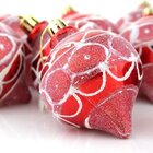 Kit 36 Bolas Pião Enfeite Árvore Natal Glitter Pendente 60mm