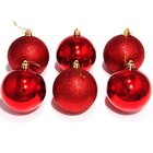 Kit 36 Bolas Vermelhas Enfeite Natalino Árvore Natal 40mm