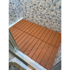 Kit 36 Decks Madeira Plástico Encaixe Modular Piscina Sacada