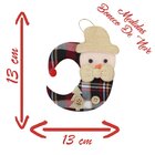 Kit 36 Enfeite Pendente Natal Tecido 13cm Luas Natalinas