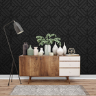 Kit 36 Placas 3d Pvc Preto Decoração Revestimento Premium De