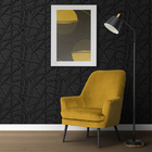 Kit 36 Placas 3d Pvc Preto Decoração Revestimento Premium De