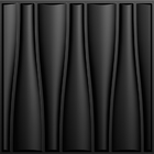 Kit 36 Placas 3d Pvc Preto Decoração Revestimento Premium De