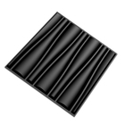 Kit 36 Placas 3d Pvc Preto Decoração Revestimento Premium De