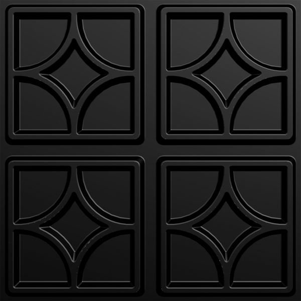 Kit 36 Placas 3d Pvc Preto Decoração Revestimento Premium De